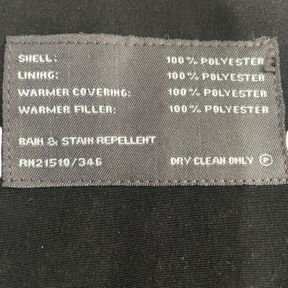 Joe by Joseph Abboud Black Rain & Stain Repellent Overcoat L Quilted Lining Work - Picture 4 of 10